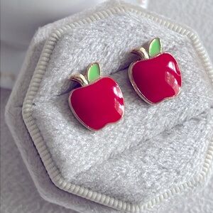 Red Apple stud earrings
